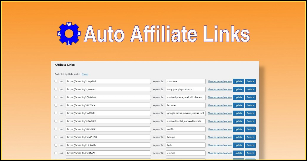 Auto Affiliate Links