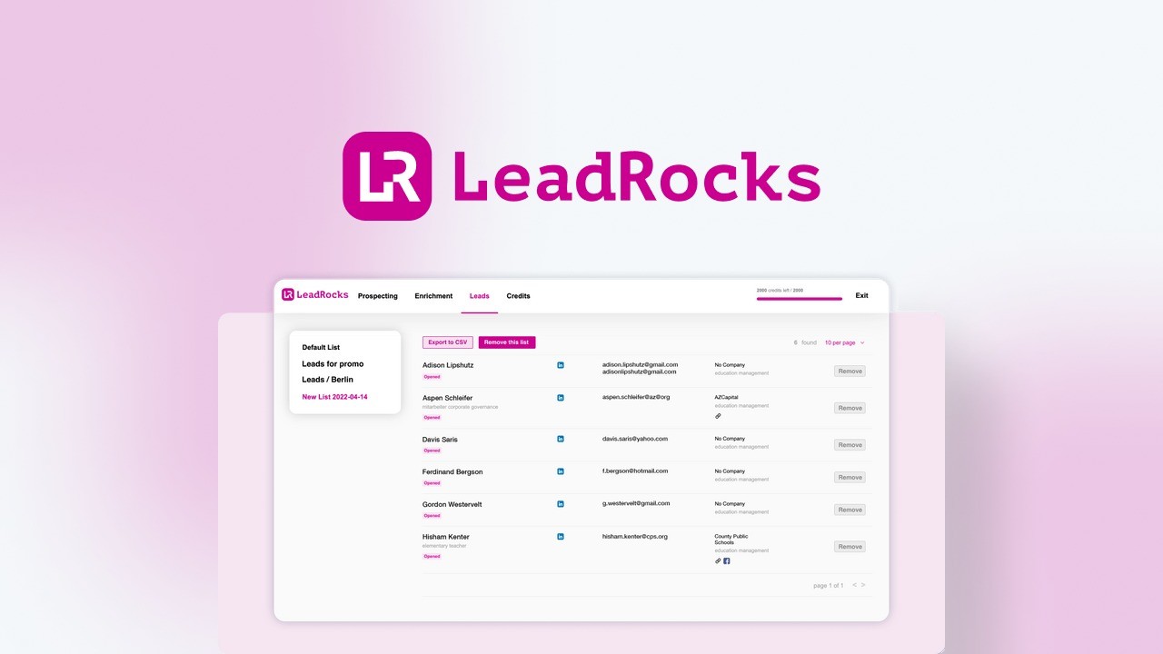 Leadrocks Appsumo 2024